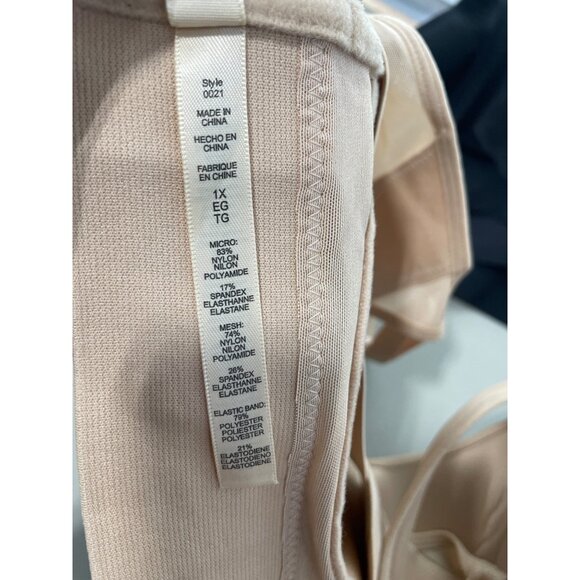 Rhonda Shear 2 Pack Molded Cup Bra with Wrap Back Size 1X Black Beige 654.7 - Picture 6 of 10